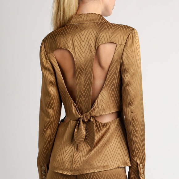 Racerback Jacquard Blazer Anthropologie - Picture 1 of 6